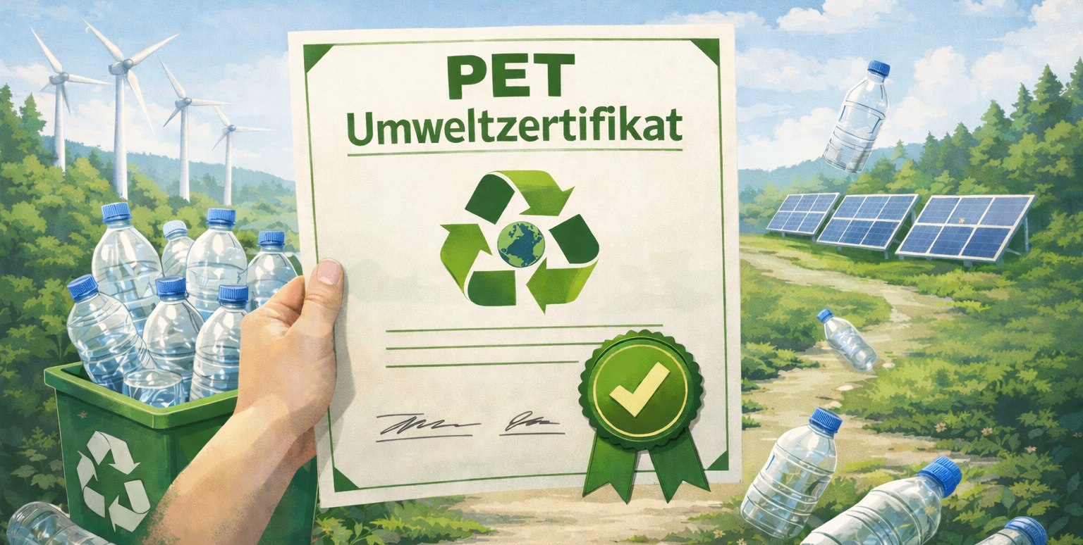 PET-Recycling Zertifikat Banner